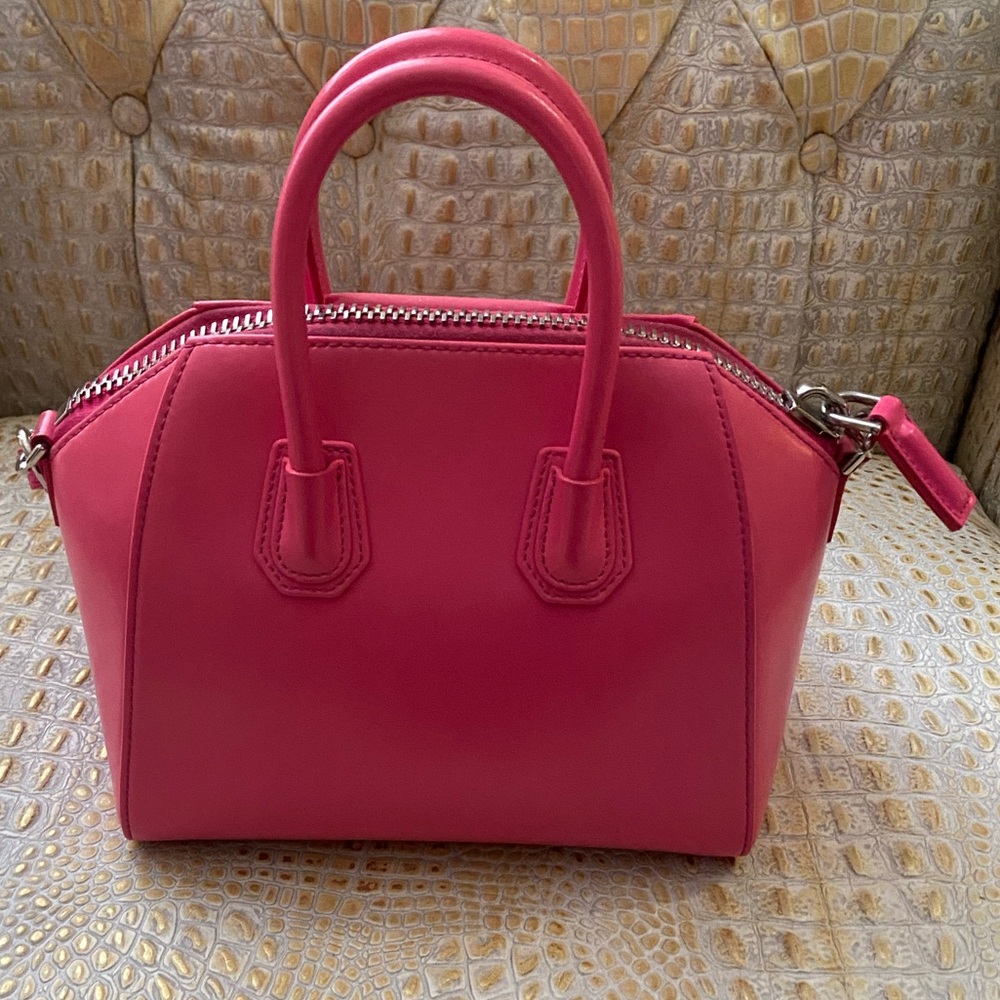 Givenchy Shiny Lord Calfskin Mini Antigona in Hot Pink - Picture 5 of 15